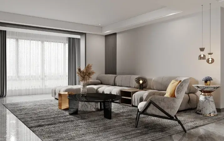 House cleaning services in Atlanta, GA showcasing a clean and comfortable living room by Magical Day Cleaning